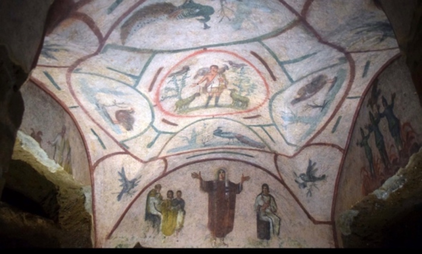 Catacomb of Priscilla, Rome (lower gallery loculi, 170-200 CE)