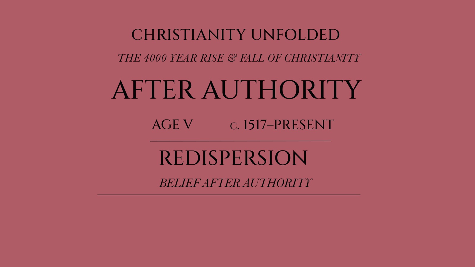 Age V - Schism & War